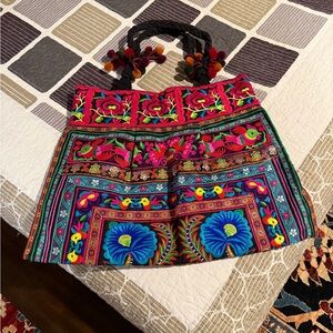 BRAND NEW!! Multicolor Embroidered Tote